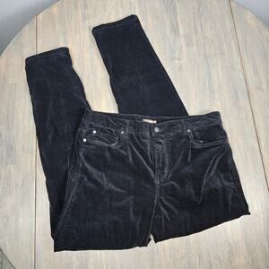 J‎ McLaughlin Womens 10 Skinny Corduroy Pants Velvety Stretch Cotton Black